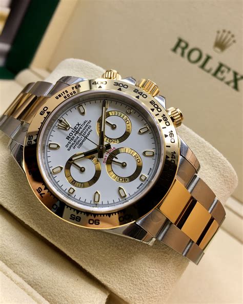 daytona gold white dial|rolex daytona steel white dial.